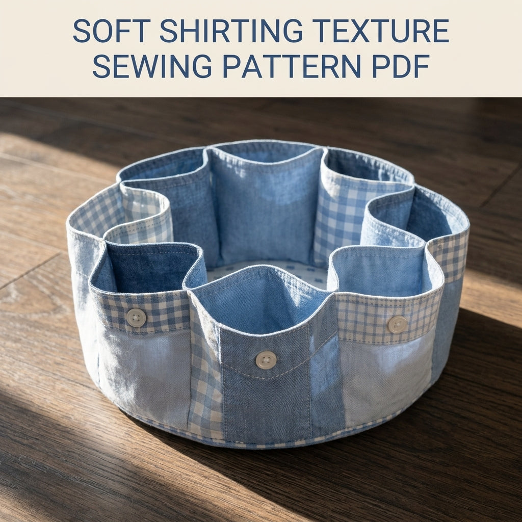 Shirt Pocket Petal Organizer Sewing Pattern PDF – Upcycled Shirt Sewing Caddy
