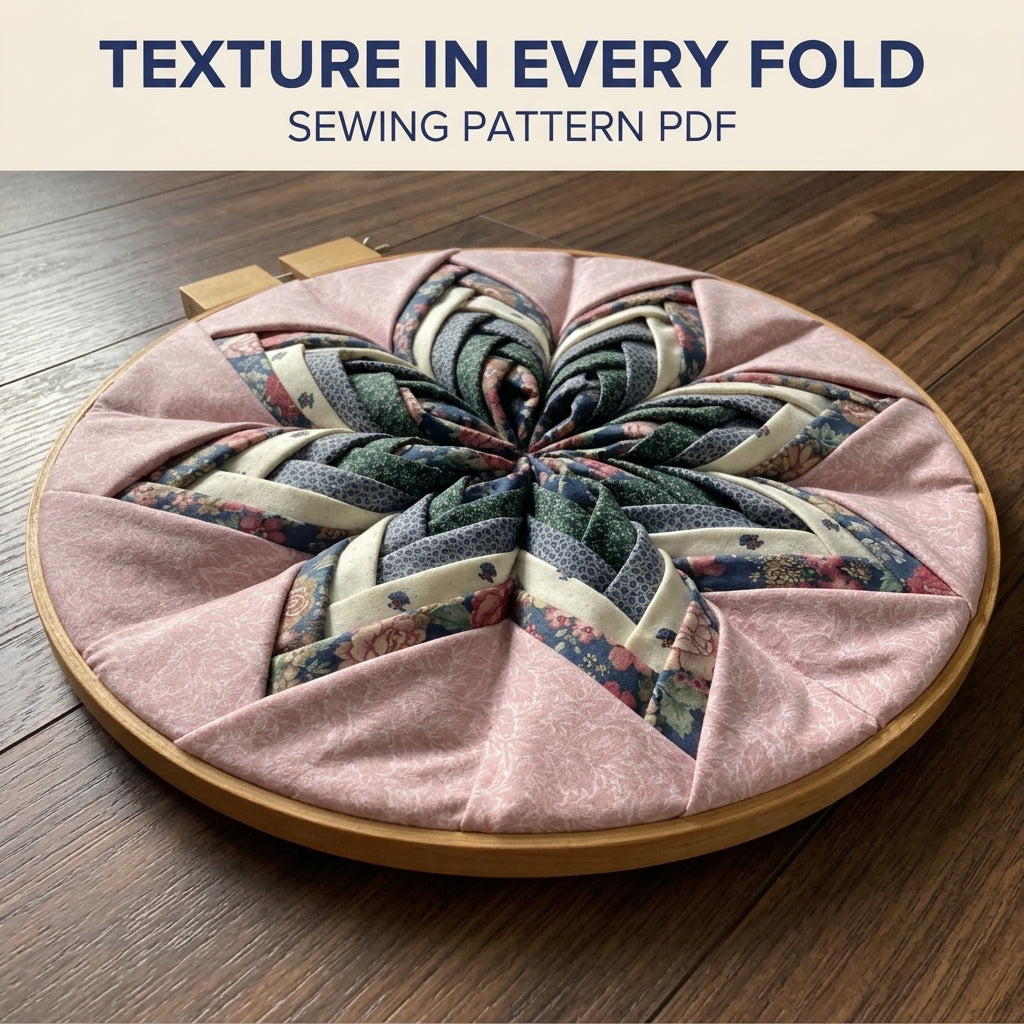Folded Star Hoop Art Sewing Pattern PDF – Fabric Star Wall Decor