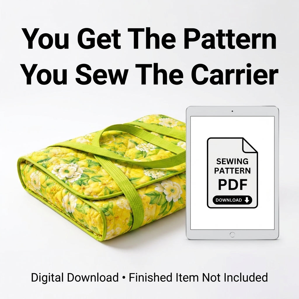 Quilted Casserole Carrier PDF Sewing Pattern | Insulated Dish Carry Bag with Handles | Potluck & Gift Sewing Project | Instant Download