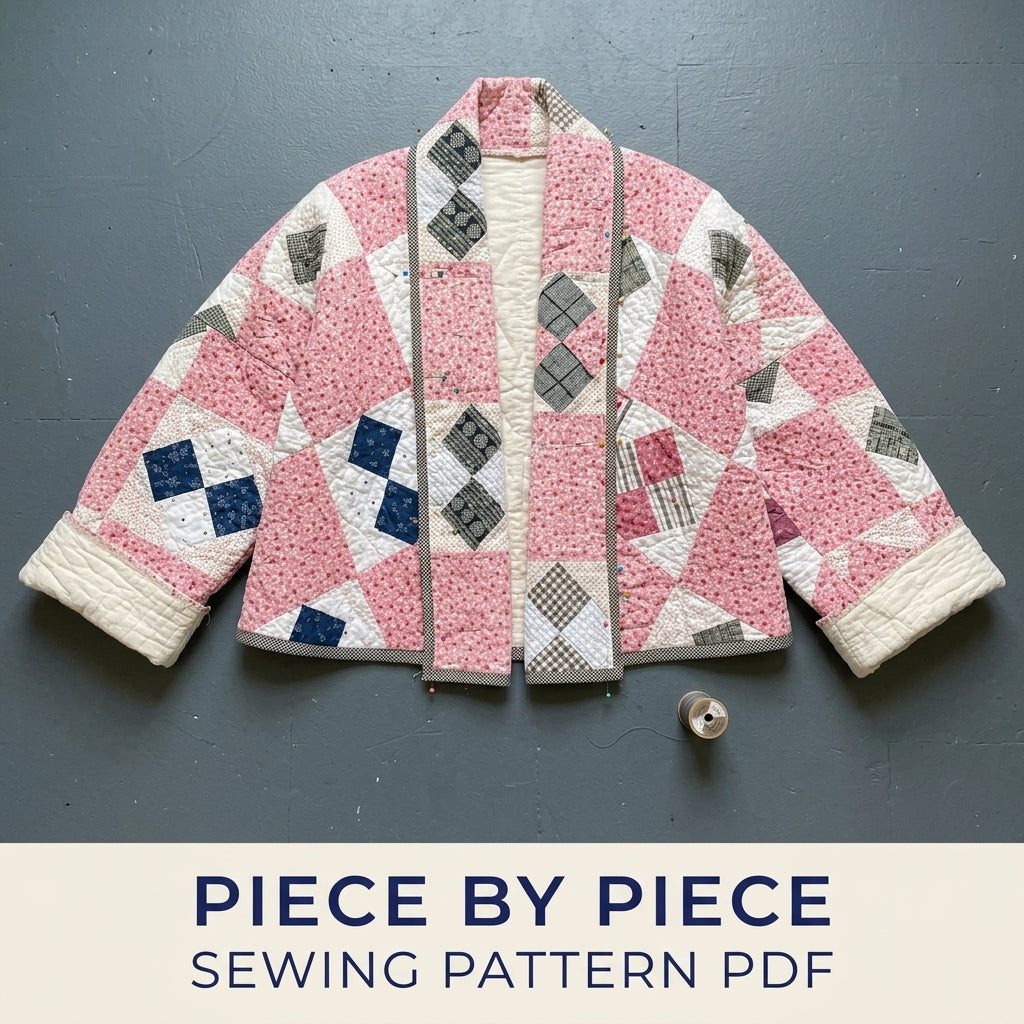 Pink Quilt Kimono Jacket Sewing Pattern PDF – Easy Quilt Coat