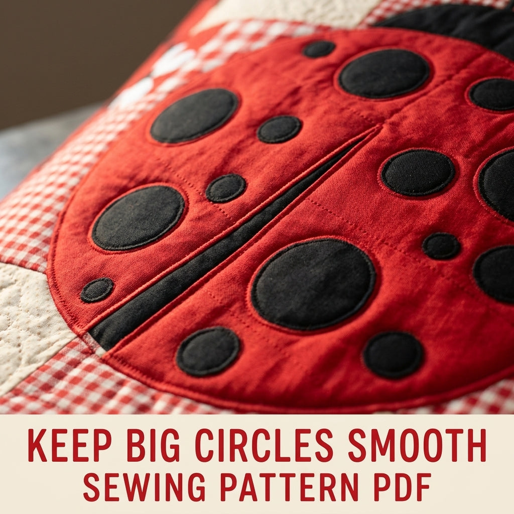 Big Ladybug Gingham Quilt Sewing Pattern PDF – Appliqué Baby Quilt