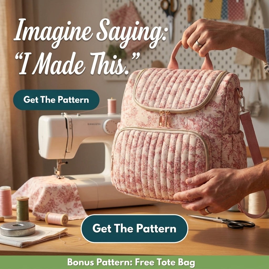 Camera Bag Sewing Pattern — Boxy Crossbody with Front Zip Pocket, Solid or Patchwork Version, PDF Download