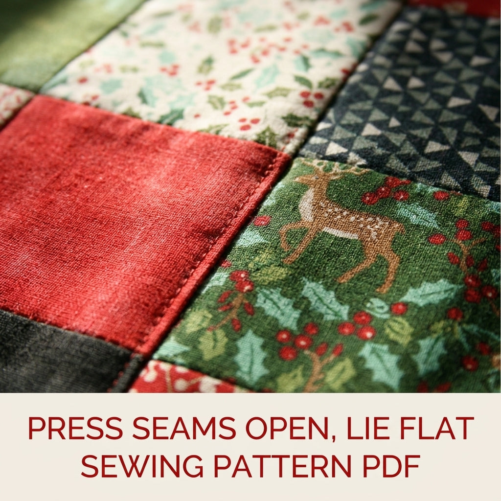 Christmas Patchwork Apron Sewing Pattern PDF – Charm Square Holiday Apron
