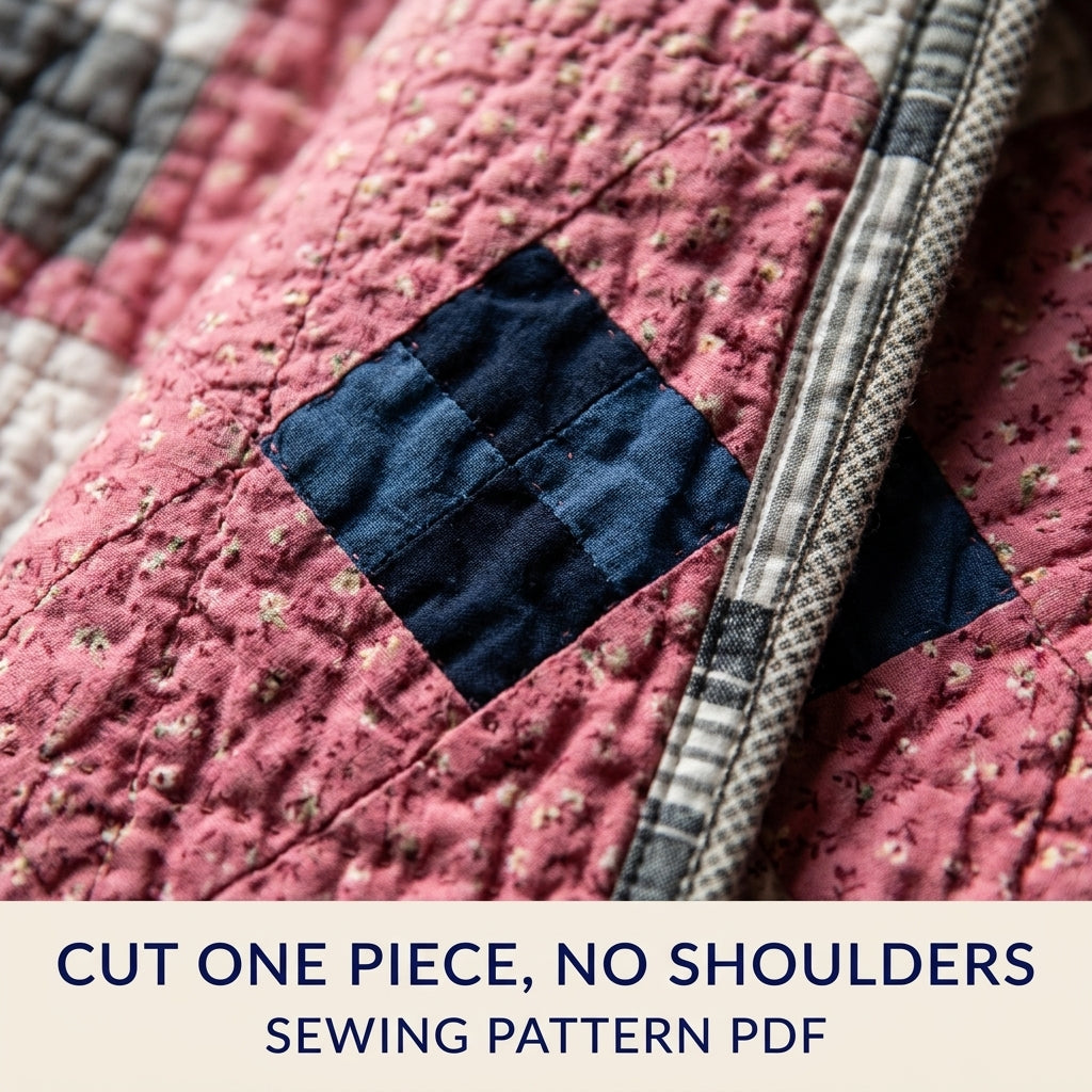 Pink Quilt Kimono Jacket Sewing Pattern PDF – Easy Quilt Coat