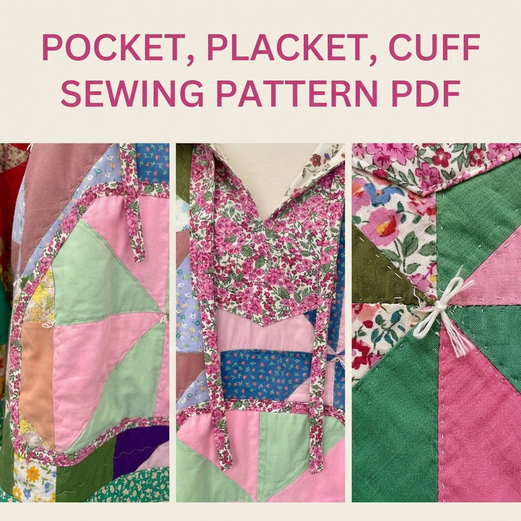 Pinwheel Quilt Hoodie Sewing Pattern PDF – Hooded Pullover from a Vintage Quilt