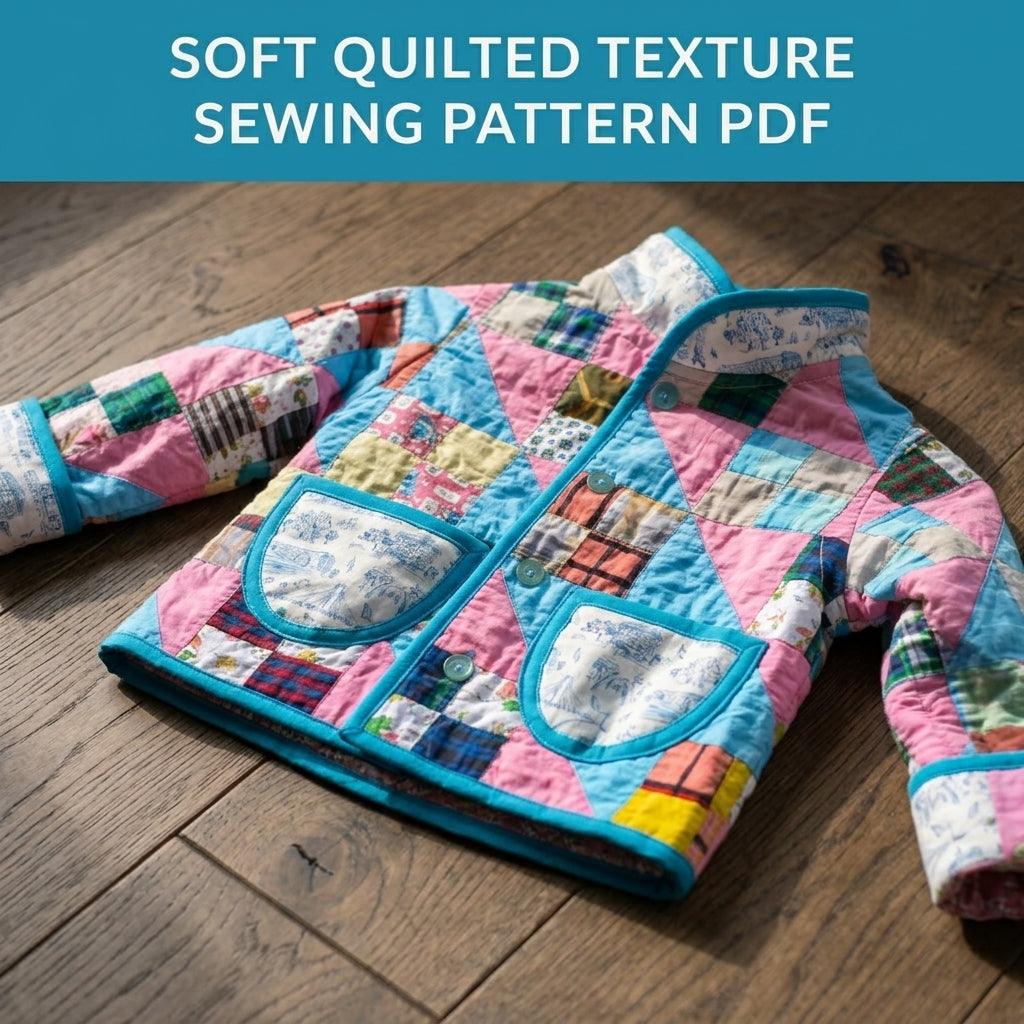 Kids Patchwork Quilt Jacket Sewing Pattern PDF – Children's Quilted Coat