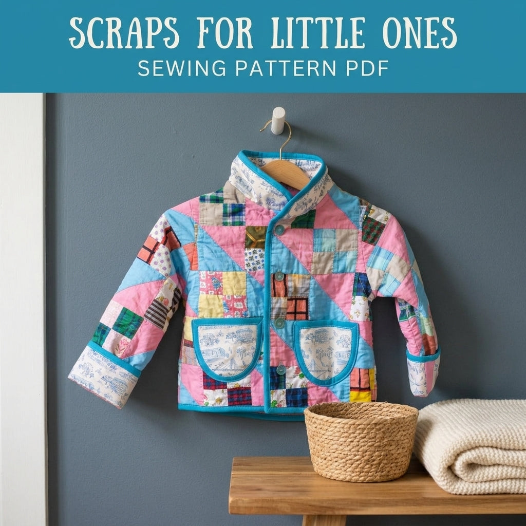Kids Patchwork Quilt Jacket Sewing Pattern PDF – Children's Quilted Coat