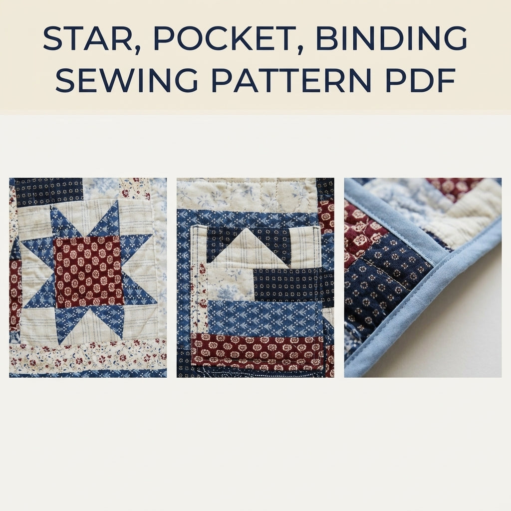 Americana Star Quilt Jacket Sewing Pattern PDF – Patchwork Quilt Coat