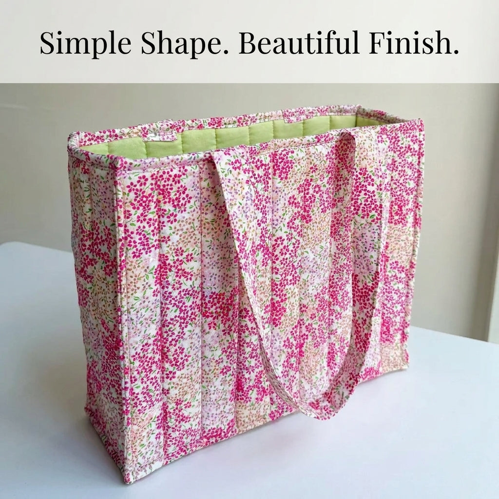 Tulip Tote Bag Sewing Pattern — Crossover Wrap Bag in Two Fabrics, Reversible, Beginner Friendly, PDF Download
