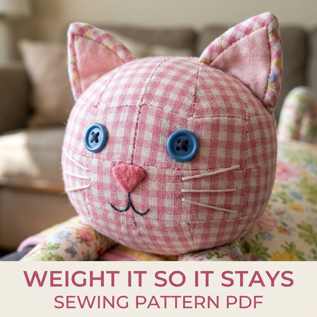 Cat Armrest Caddy Sewing Pattern PDF – Sofa Organizer with Pockets
