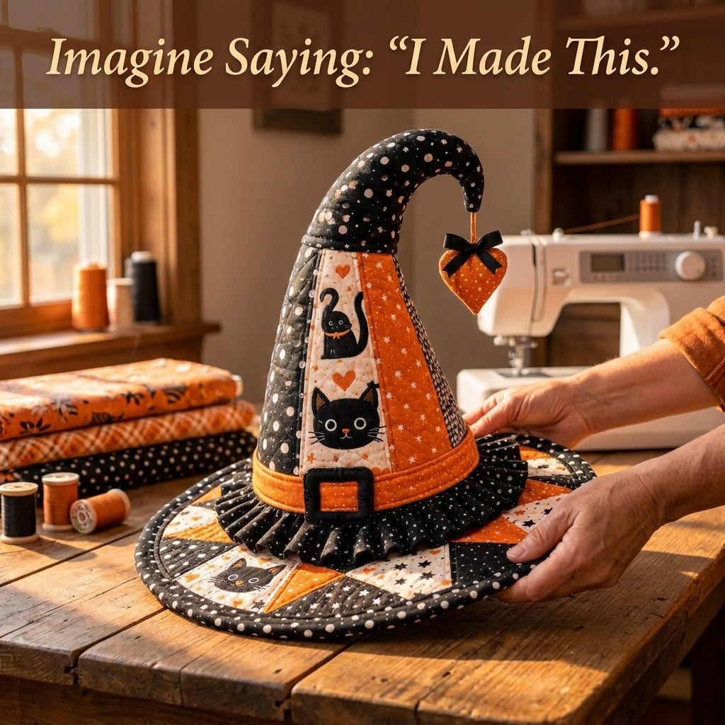 Witch Hat PDF Sewing Pattern | Toddler to Adult XL | Beginner-Friendly Halloween Costume Hat | Instant Download