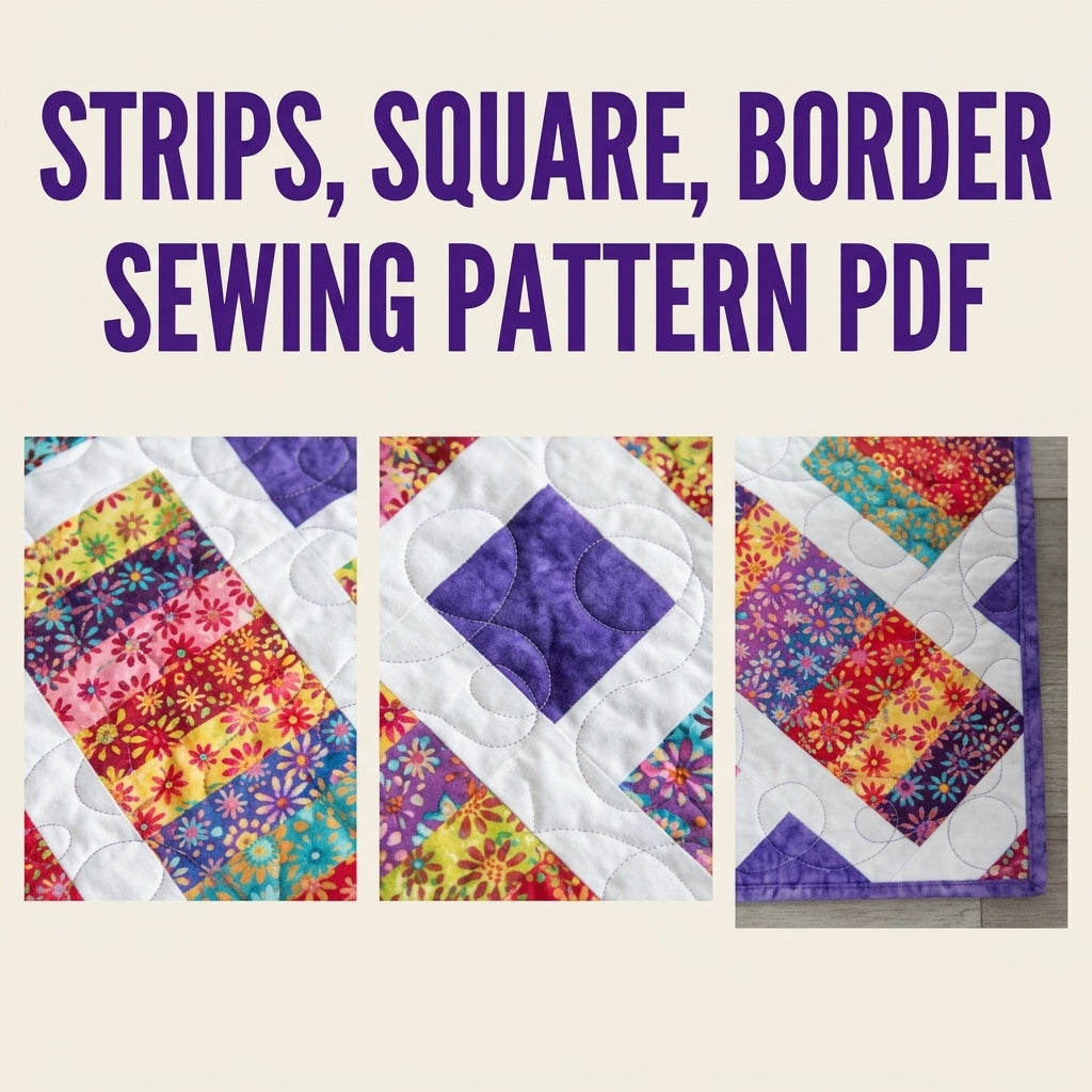 Strip Rectangle Lattice Quilt Sewing Pattern PDF – Jelly Roll Friendly Quilt