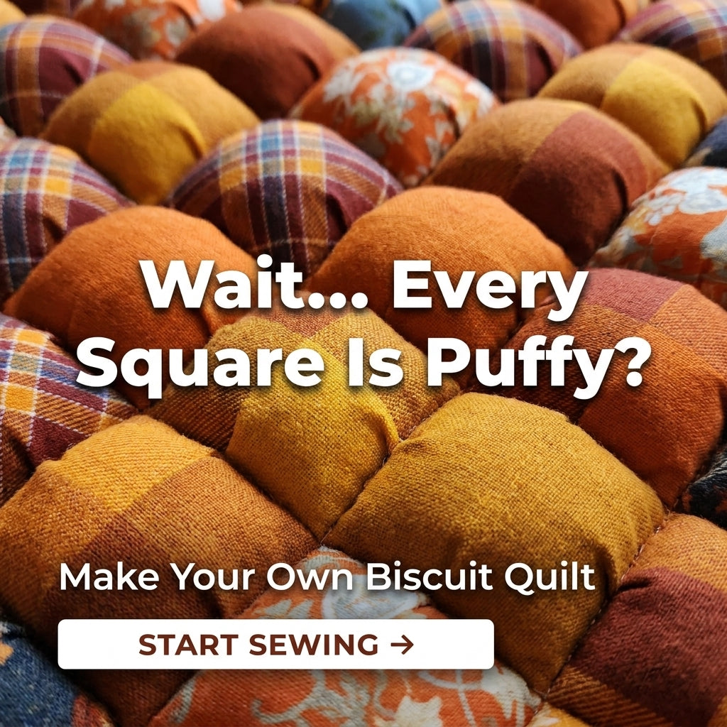 Puff Quilt Pattern – Cozy Biscuit Quilt in Autumn Plaids
