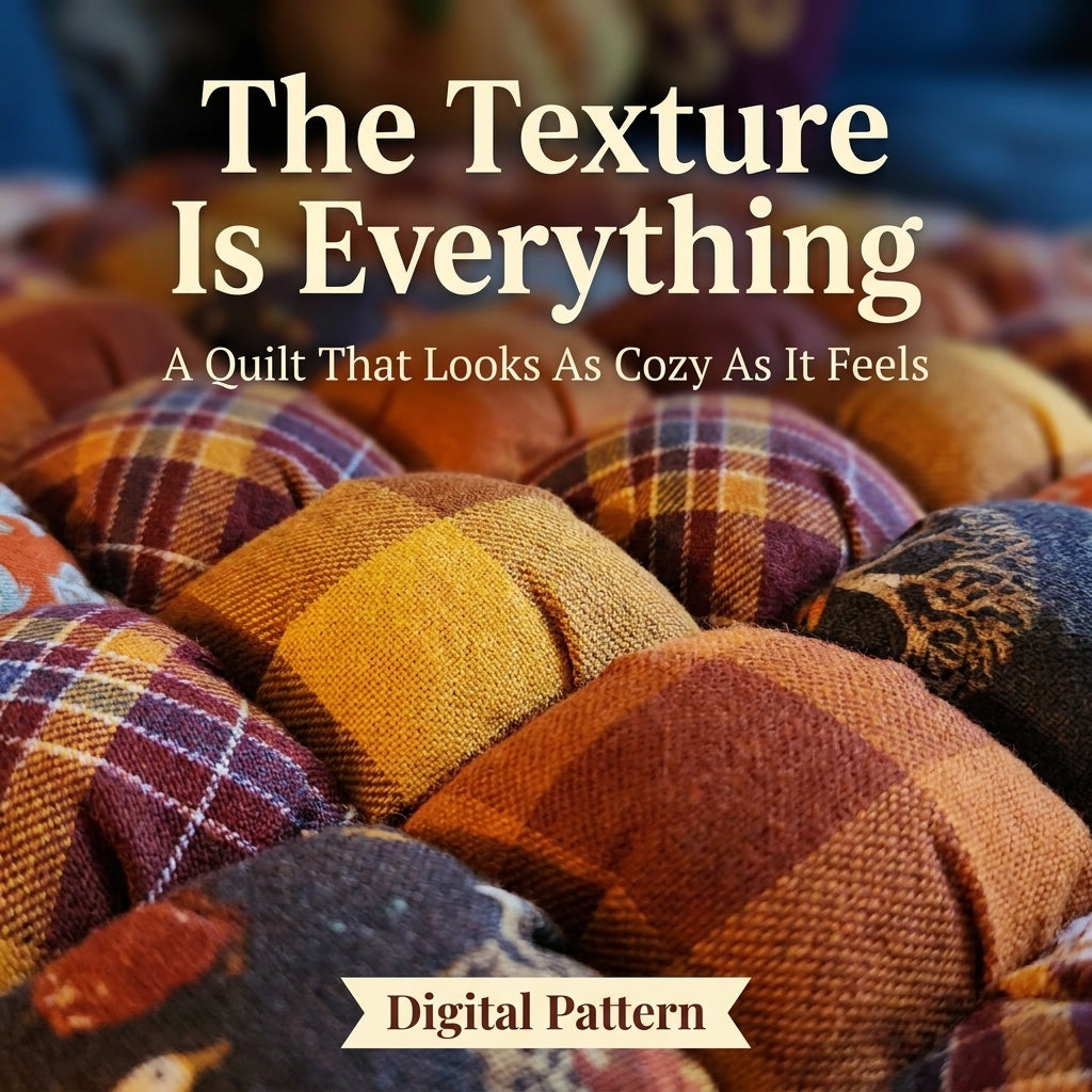 Puff Quilt Pattern – Cozy Biscuit Quilt in Autumn Plaids