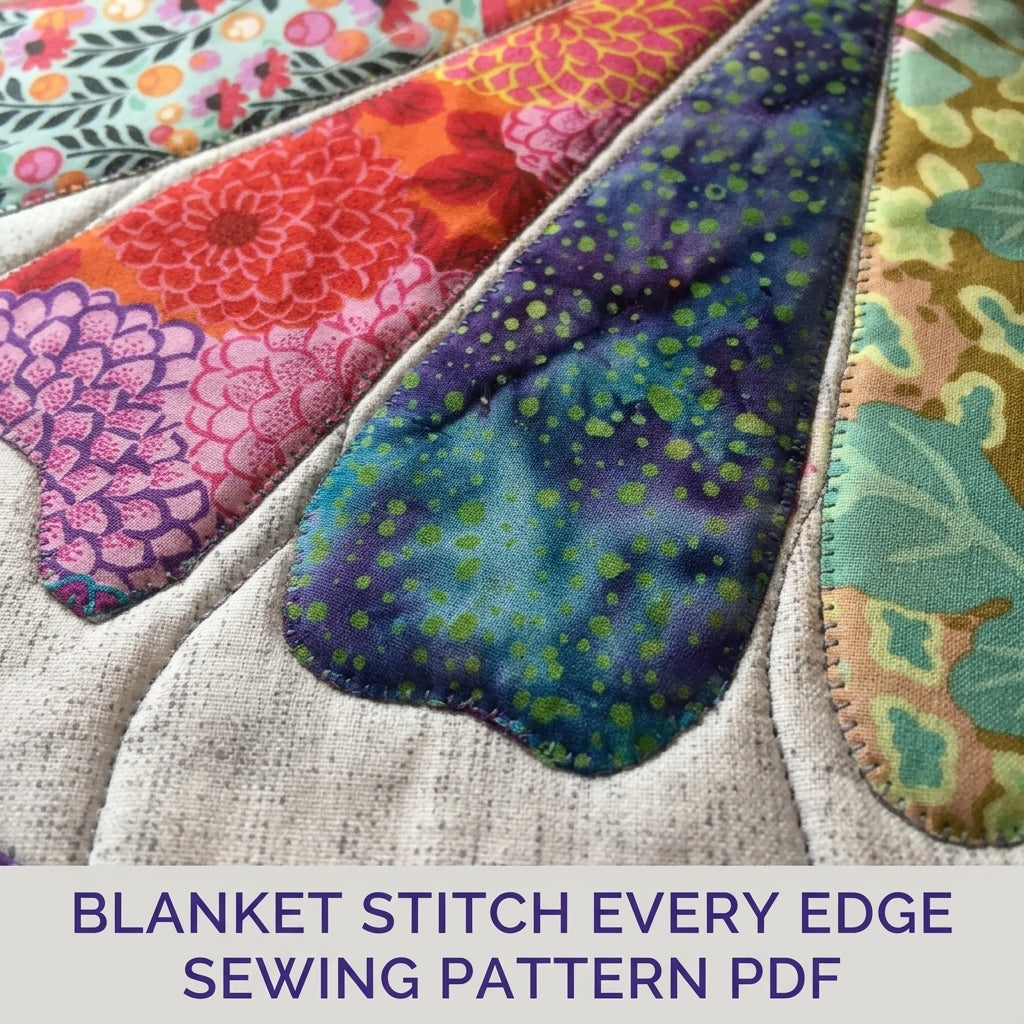 Sunflower Butterfly Mini Quilt Sewing Pattern PDF – Appliqué Wall Quilt