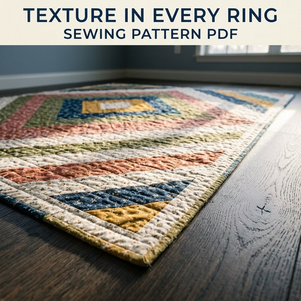 Diamond Medallion Quilt Pattern PDF – Concentric Diamond Strip Throw Quilt