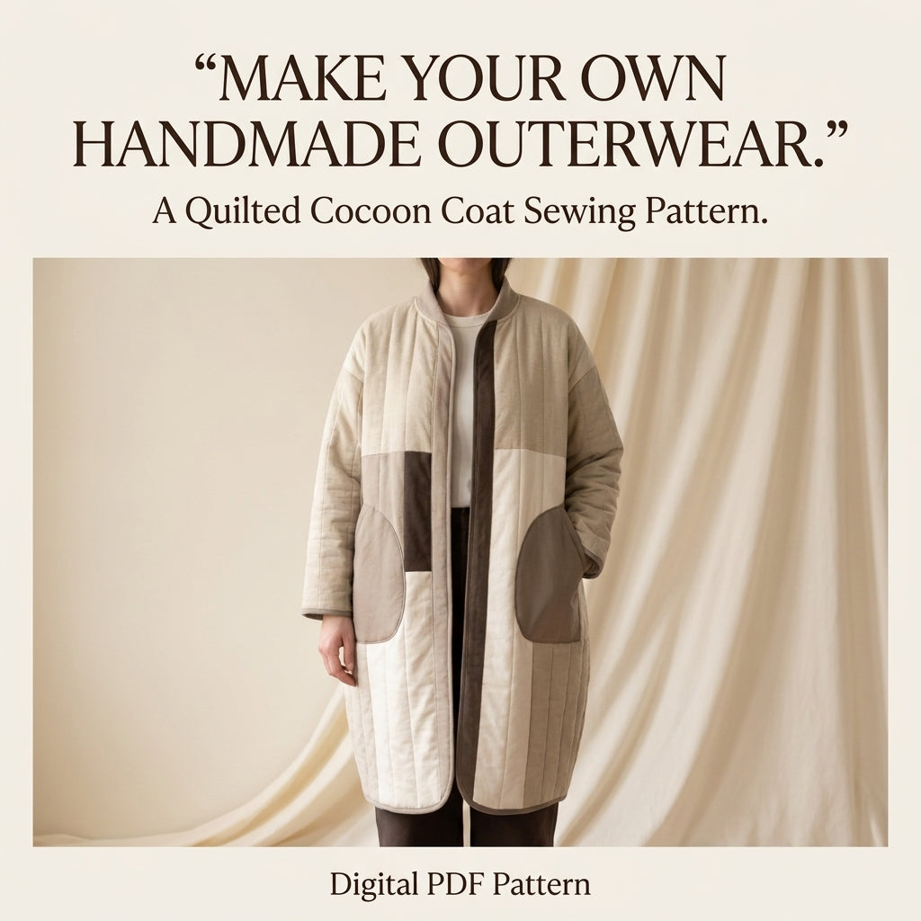 Cocoon Quilted Coat – PDF Sewing Pattern
