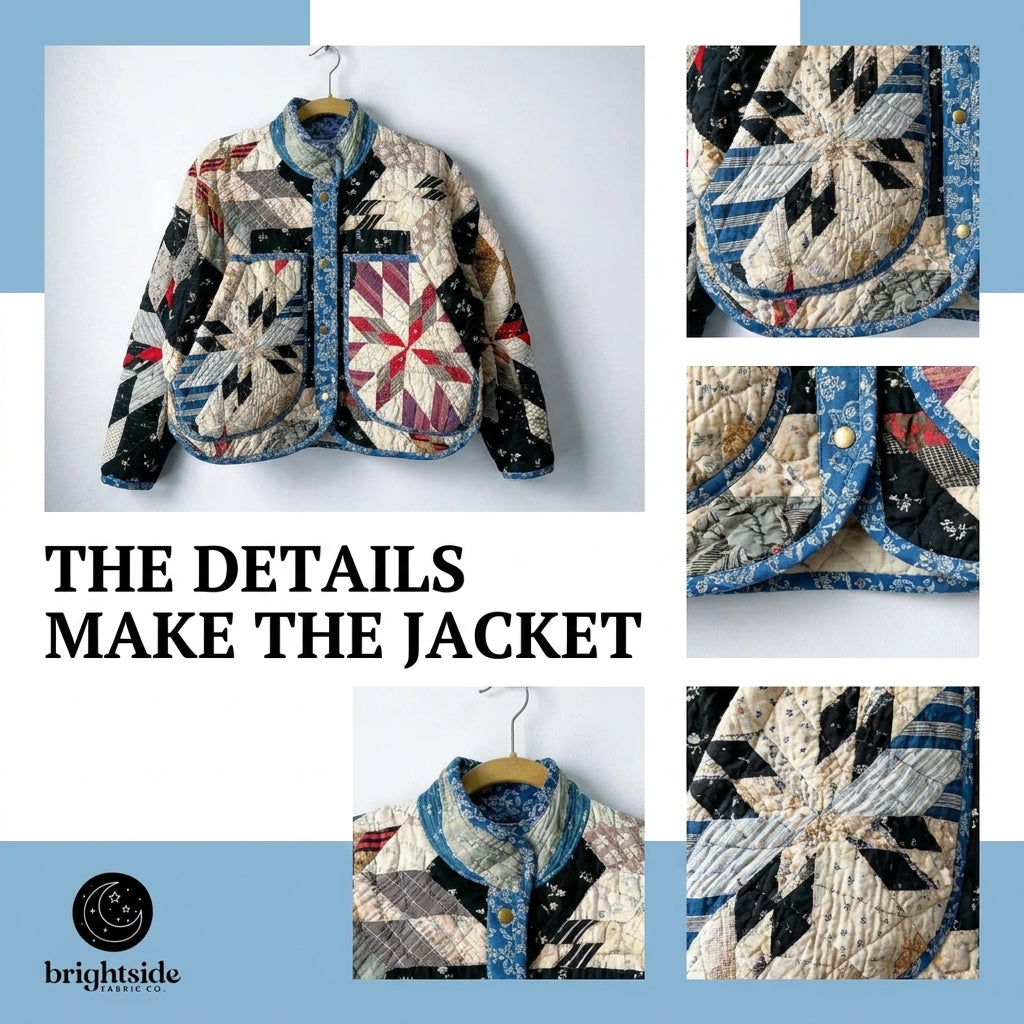 Quilt Jacket and Vest Sewing Pattern — 3 Versions in One PDF, Hooded, Collared or Sleeveless, Sizes XS–5X, A0 and A4 PDF