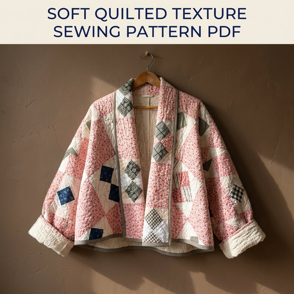Pink Quilt Kimono Jacket Sewing Pattern PDF – Easy Quilt Coat