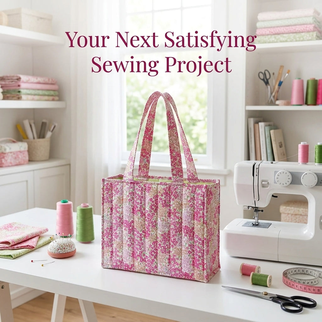 Tulip Tote Bag Sewing Pattern — Crossover Wrap Bag in Two Fabrics, Reversible, Beginner Friendly, PDF Download