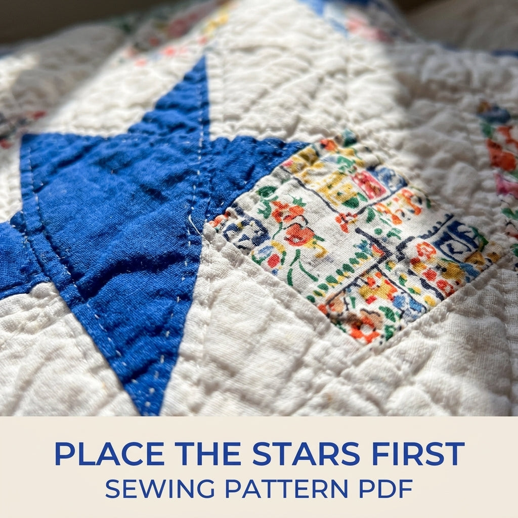 Kids Star Quilt Jacket Sewing Pattern PDF – Children's Jacket from a Vintage Quilt