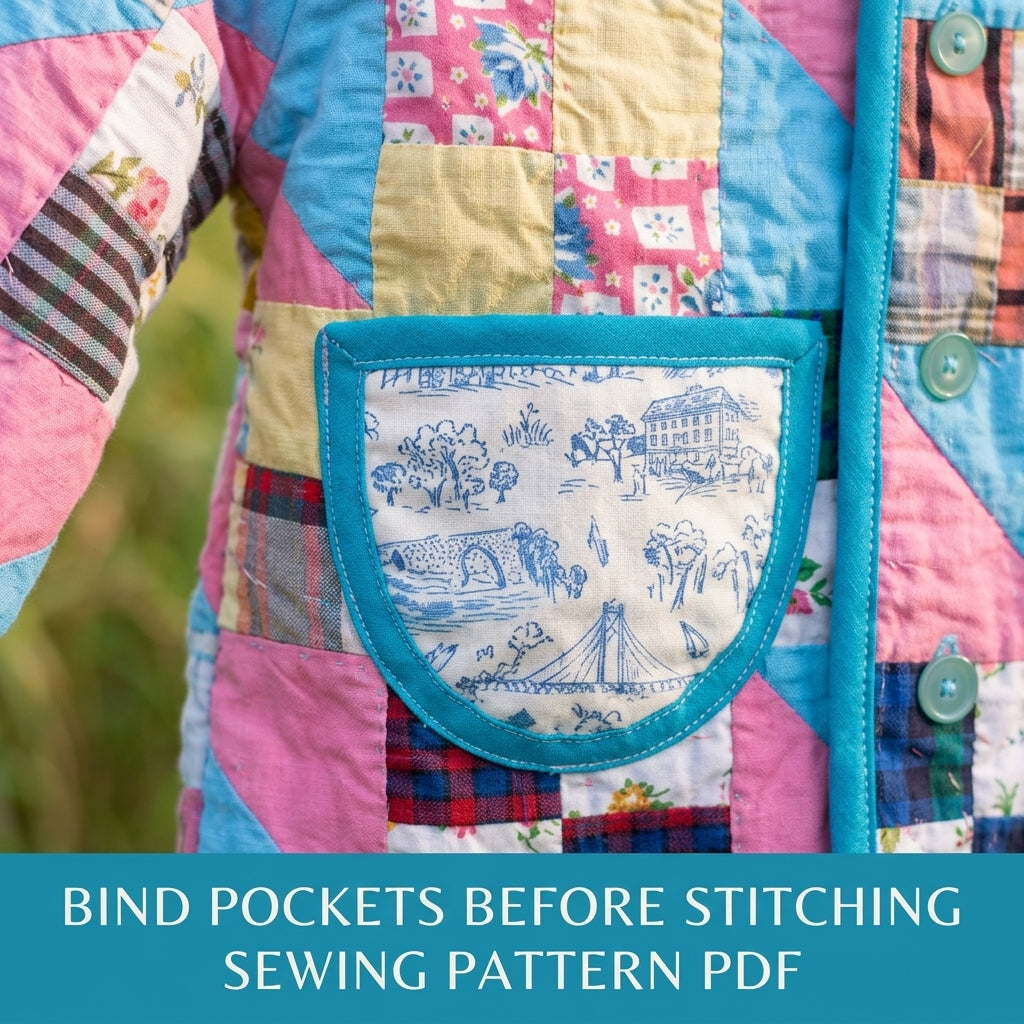 Kids Patchwork Quilt Jacket Sewing Pattern PDF – Children's Quilted Coat