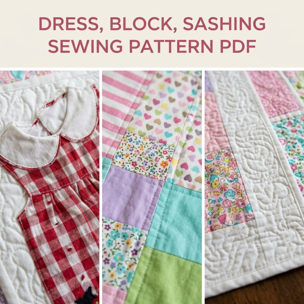Framed Outfit Memory Quilt Sewing Pattern PDF – Whole Baby Clothes Appliqué Keepsake