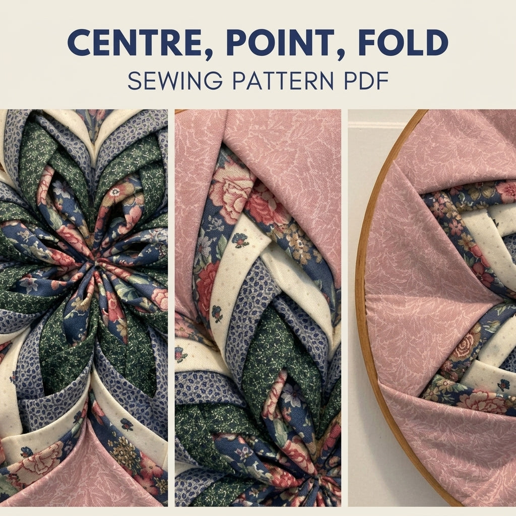 Folded Star Hoop Art Sewing Pattern PDF – Fabric Star Wall Decor