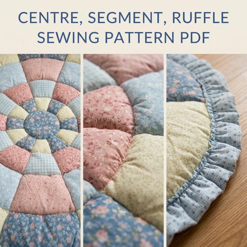 Puffy Patchwork Round Floor Mat Sewing Pattern PDF – Puffy Patchwork Play Mat