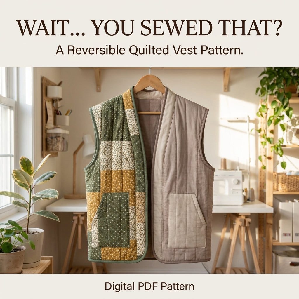 Reversible Quilted Vest – PDF Sewing Pattern