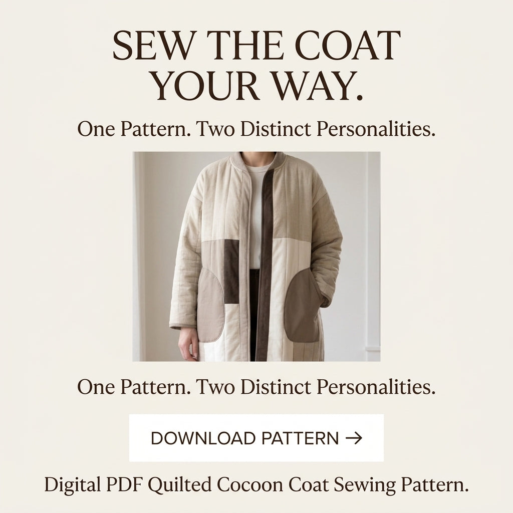 Cocoon Quilted Coat – PDF Sewing Pattern
