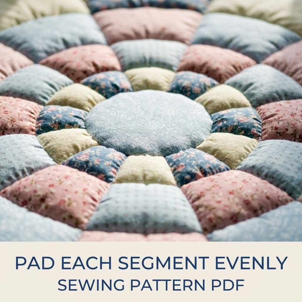 Puffy Patchwork Round Floor Mat Sewing Pattern PDF – Puffy Patchwork Play Mat