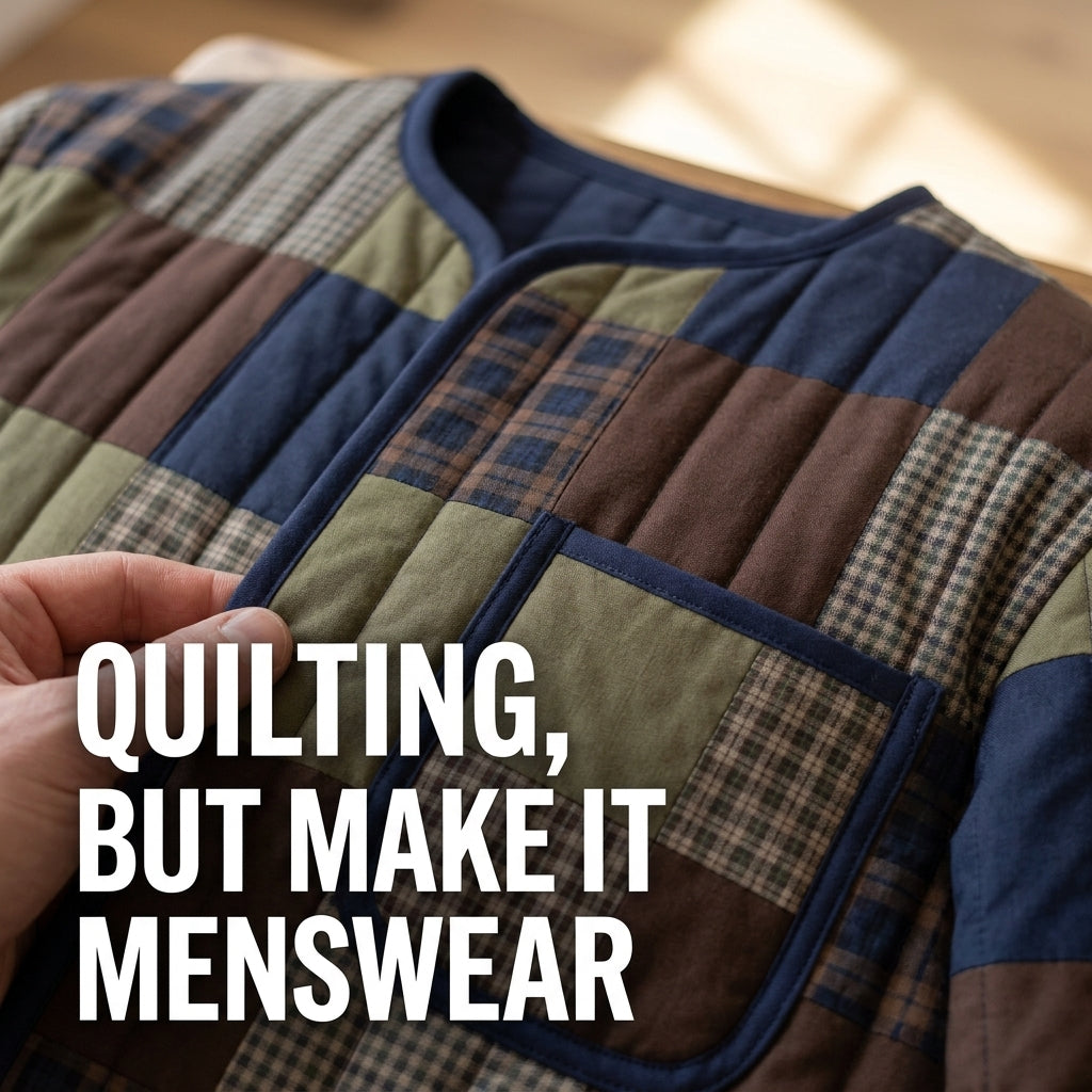 Men's Quilted Jacket Sewing Pattern – Patchwork Liner Jacket