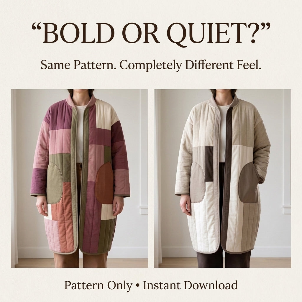 Cocoon Quilted Coat – PDF Sewing Pattern