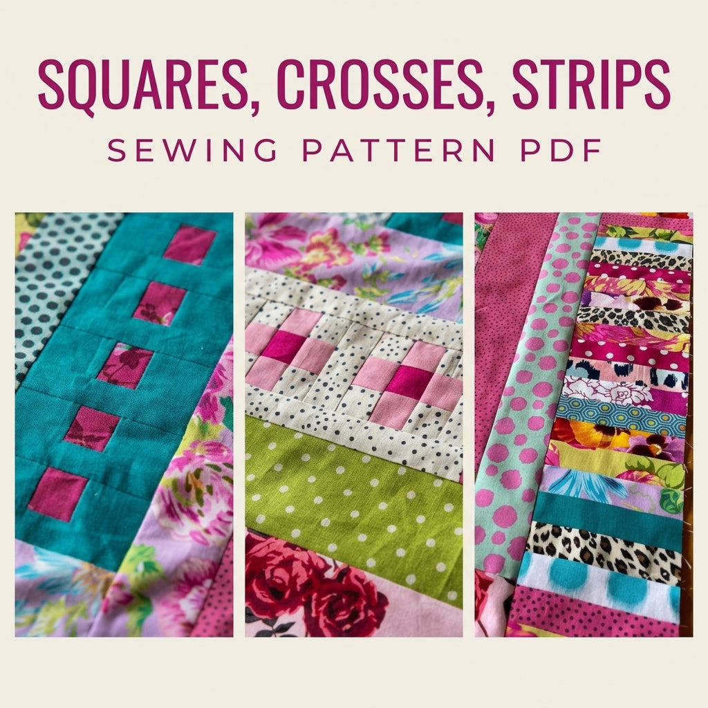 Bold Medallion Round Quilt Pattern PDF – Maximalist Scrappy Medallion Quilt
