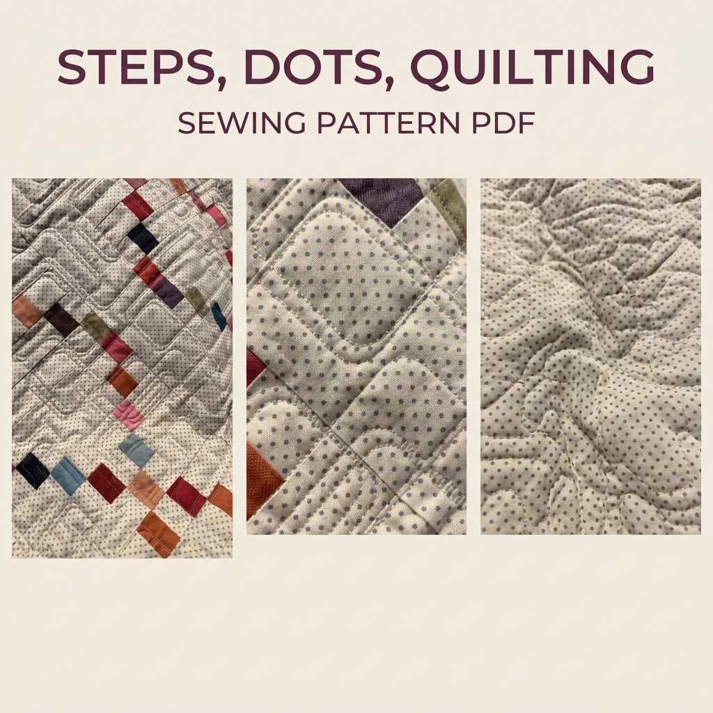 Stepping Stones Chain Quilt Sewing Pattern PDF – Muted Scrappy Quilt