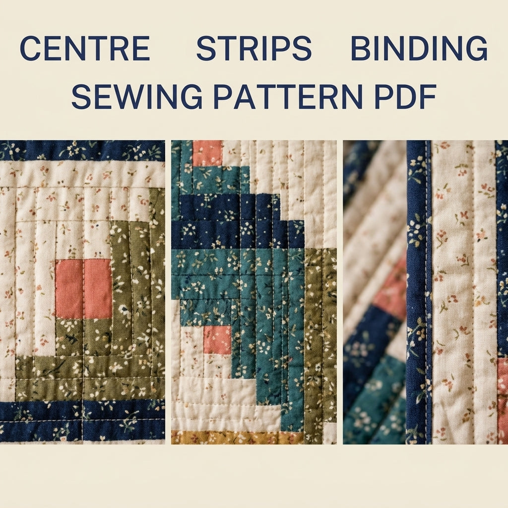 Log Cabin Quilt Pattern PDF – Traditional Strip Pieced Throw Quilt