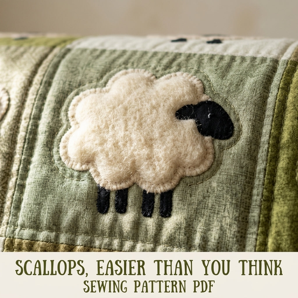 Sheep Meadow Quilt Sewing Pattern PDF – Farmhouse Sheep Appliqué Quilt