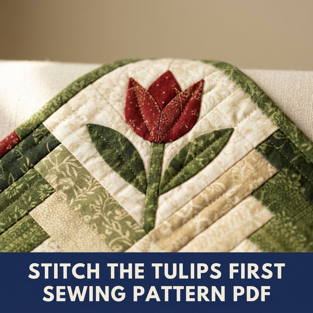 Tulip Log Cabin Table Topper Sewing Pattern PDF – Octagon Quilted Centrepiece