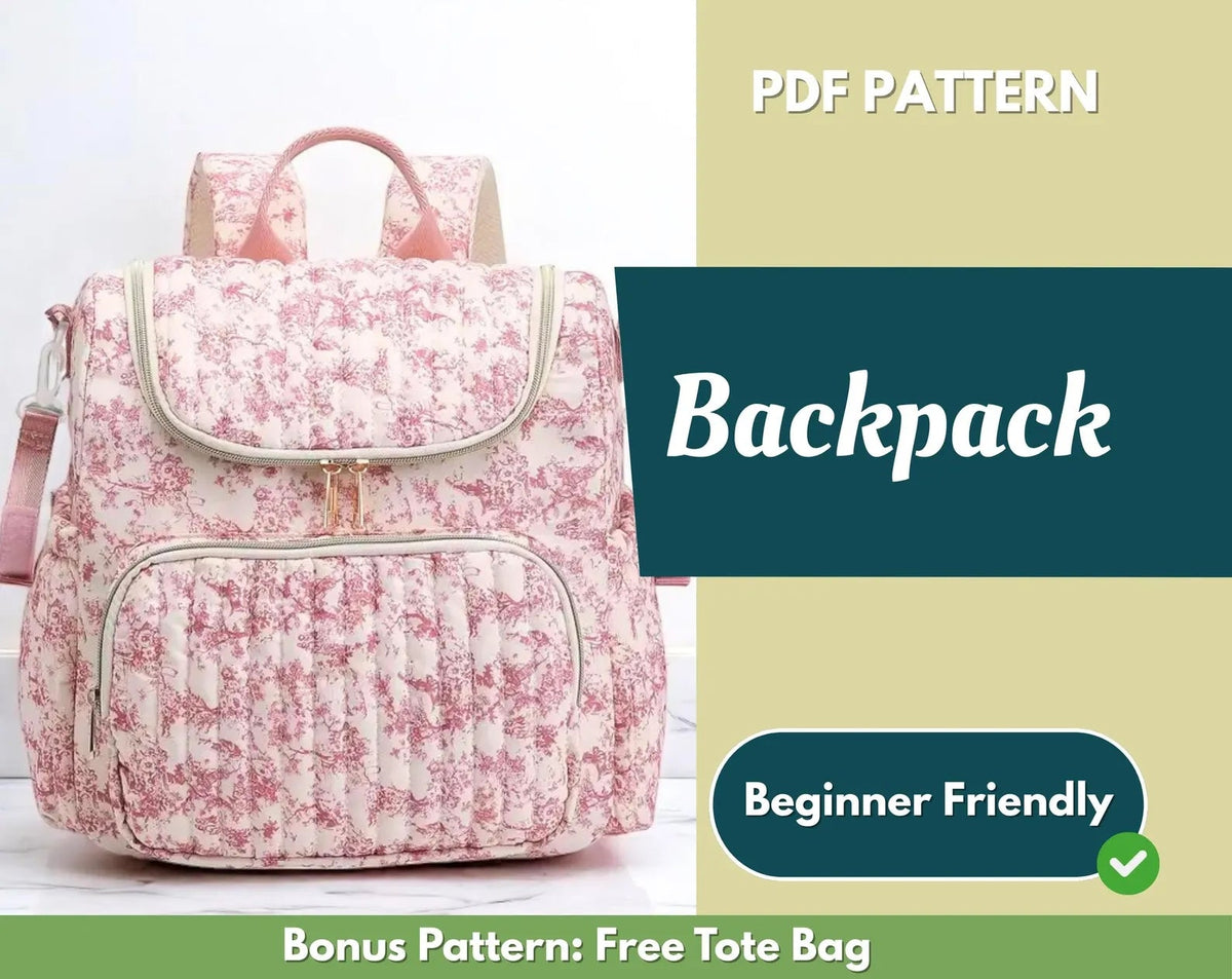 Camera Bag Sewing Pattern — Boxy Crossbody with Front Zip Pocket, Solid or Patchwork Version, PDF Download
