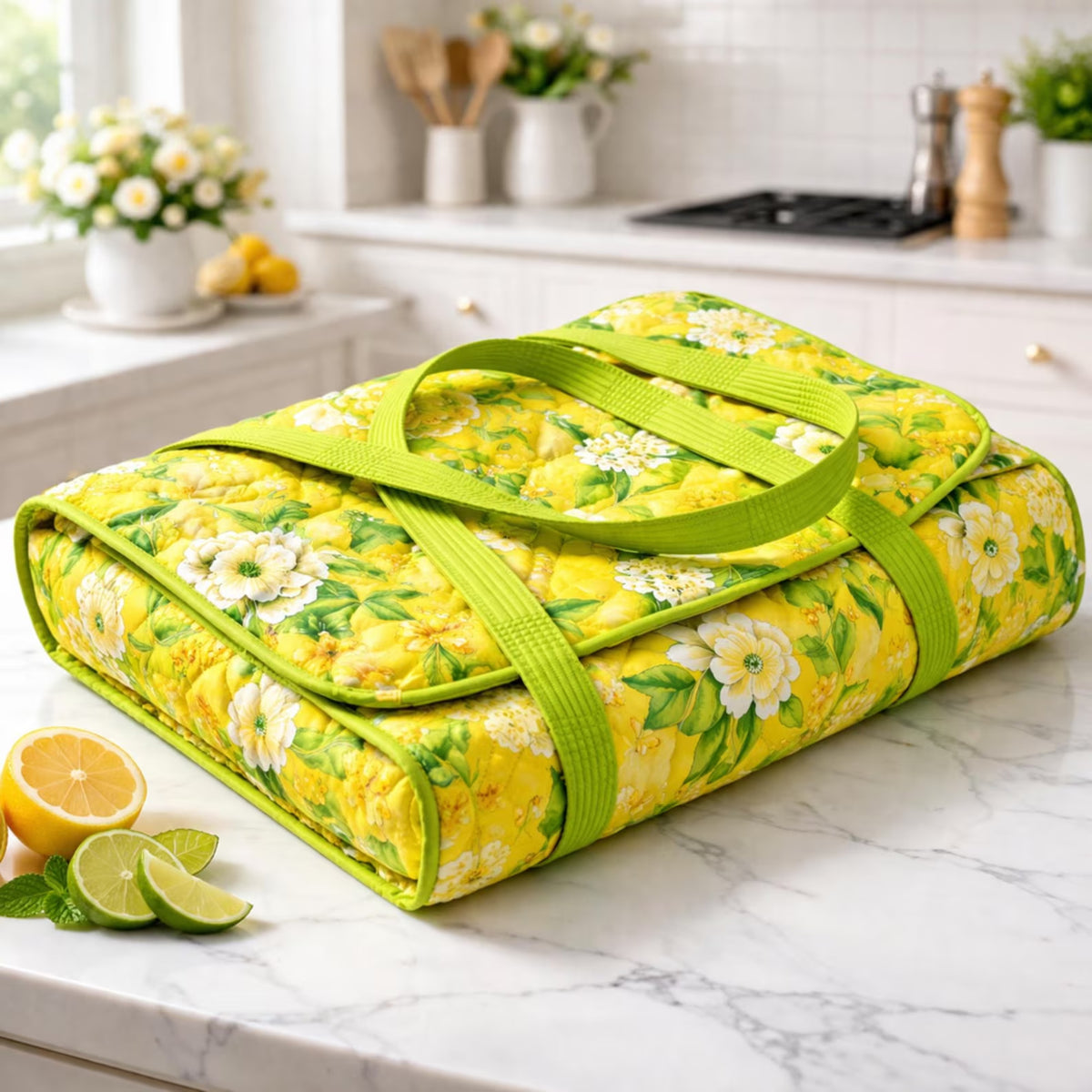 Quilted Casserole Carrier PDF Sewing Pattern | Insulated Dish Carry Bag with Handles | Potluck & Gift Sewing Project | Instant Download