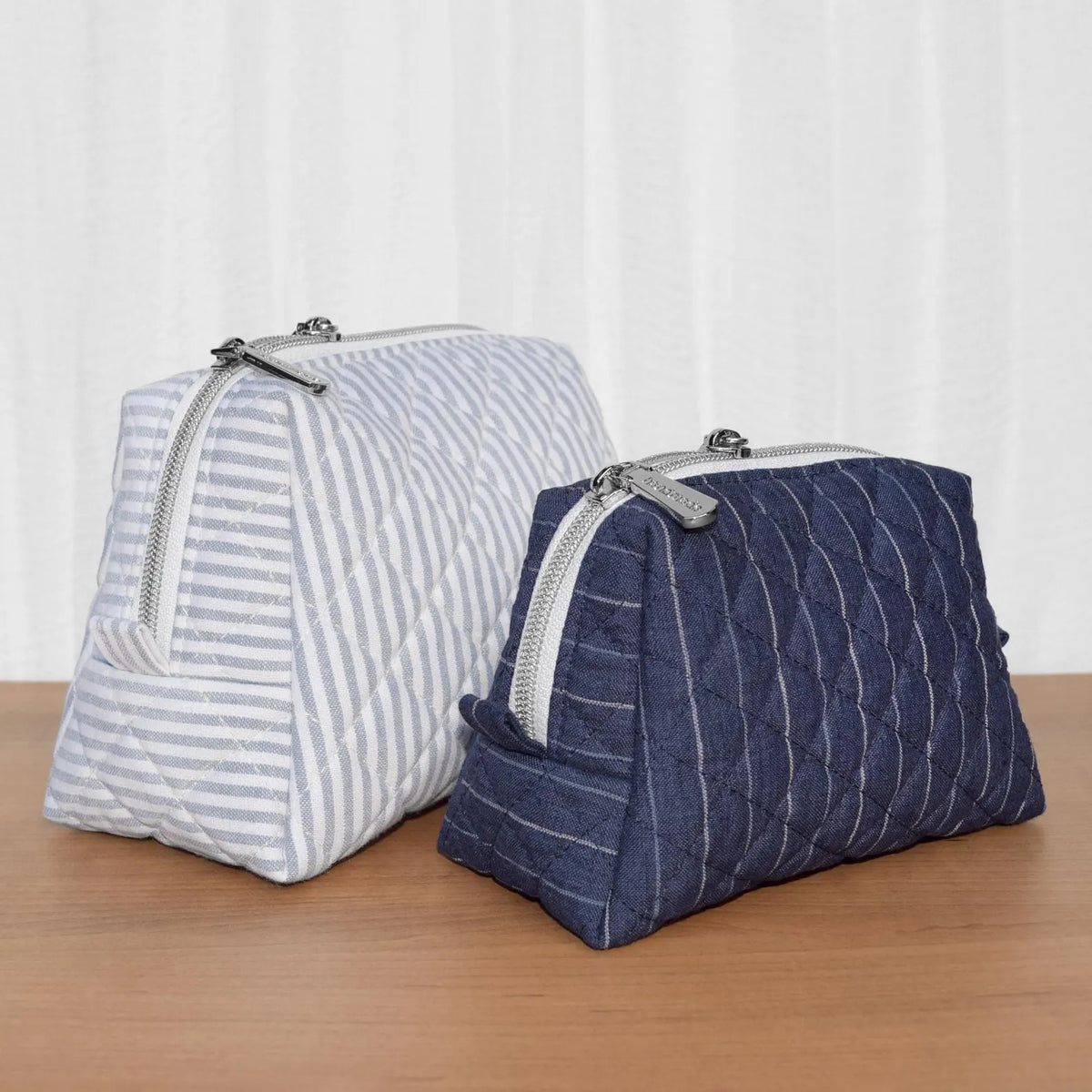 Quilted Zip Pouch Sewing Pattern — Boxy Makeup Bag in Two Sizes, Beginner Friendly, PDF Download
